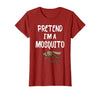 Pretend I'm A Mosquito Funny Halloween Costume Pretend I'm A Mosquito Funny Lazy Halloween Costume Party T-Shirt - size chart