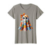 Patchwork Quilt Ghost Halloween Quilter Autumn Tee Patchwork Ghost Quilt Halloween Quilter Fall Autumn Bow Cute T-Shirt -