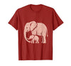 Mademark Mama Elephant Trunk Wrapped Around Baby T-Shirt - Men - size chart
