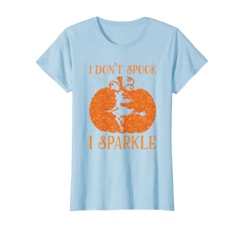 PDUS32 I Don't Spook I Sparkle Funny Halloween I Don't Spook I Sparkle Funny Halloween Girl Witch Pumpkin T-Shirt - size