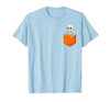Halloween Spooky Funny Design Skeleton in Pocket Halloween Spooky Funny Skull Costume T-Shirt - size chart