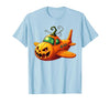 Funny Halloween Airplane Costume for Kid Boy Funny Airplane Pumpkin Pilot Lovers Halloween Mens Boys Kids T-Shirt - size
