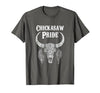 Chickasaw Pride Native American Nice Gifts Chickasaw Pride Tribe Native American Indian Buffalo T-Shirt - size chart