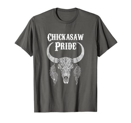 Chickasaw Pride Native American Nice Gifts Chickasaw Pride Tribe Native American Indian Buffalo T-Shirt - size chart