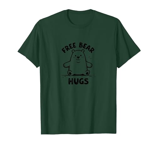 Mademark Free Bear Hugs: Cute Cartoon Animal Lover Gift T-Shirt - size chart
