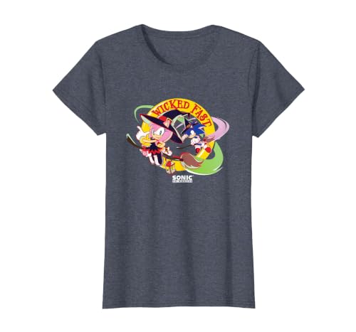 Sonic The Hedgehog Halloween Wicked Fast Witch Costumes T-Shirt - size chart