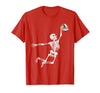 Halloween Shirts Women Men Kids Volleyball Skeleton Halloween Player Catcher Mens Boys Kids T-Shirt - size chart