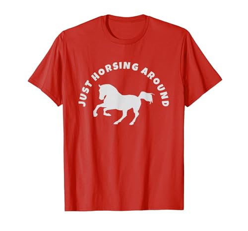 Horse Lovers Tees and Apparel Just Horsing Around Horse Lovers T-Shirt - Men - size chart