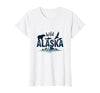 Mademark Wild Alaska Adventure: Bear, Fish, Eagle Mountain Scene T-Shirt - size chart