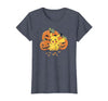 Pokémon Halloween Pikachu Cute Pumpkin Candy Corn T-Shirt - size chart