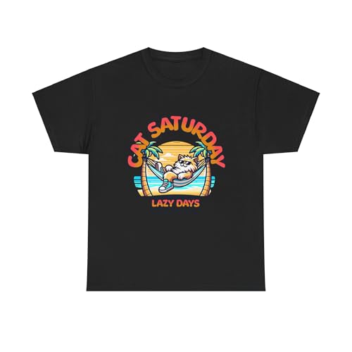 GENERIC cat Unisex Heavy Cotton Tee Black - size chart