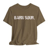 BARN SOUR Brand Horse Broke People Green Unisex Tee for Equestrians Horse Lovers Premium Cotton Made in USA - size chart
