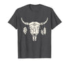 Buffalo Animals Gift Idea Bison Buffalo Skull Animal Design T-Shirt - size chart