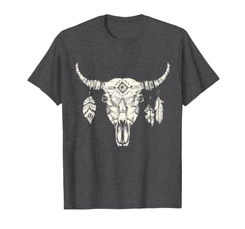 Buffalo Animals Gift Idea Bison Buffalo Skull Animal Design T-Shirt - size chart