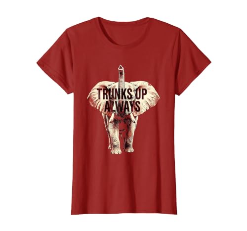 Mademark Trunks Up Always Elephant Graphic Design T-Shirt - Women - size chart