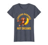 Mademark Chasing Bananas Not Dreams Funny Monkey Design T-Shirt - Women - size chart
