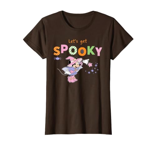 Disney Minnie Mouse Let's Get Spooky Cute Halloween Witch T-Shirt - size chart