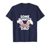 Some Bunny's Dad, Funny Cute Rabbit Family Birthday T-Shirt — design detail