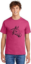 Comical Shirt Horse Graphic Top for Equestrian and Animal Lovers Cotton Tee Adult Youth Tall Men Women - size chart