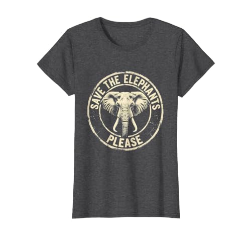 Mademark Save The Elephants Please Wildlife Advocate Design T-Shirt - Women - size chart