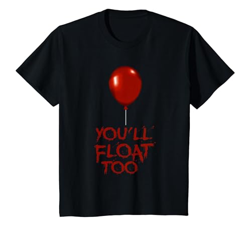 Halloween Funny Trick or Treat Shirt for Kids TeeZ Kids You'll Float Too Costume Halloween Shirts Boys Girls T-Shirt - size