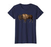 Altes Büffel-Design Buffalo Vintage Retro American Bison T-Shirt - size chart