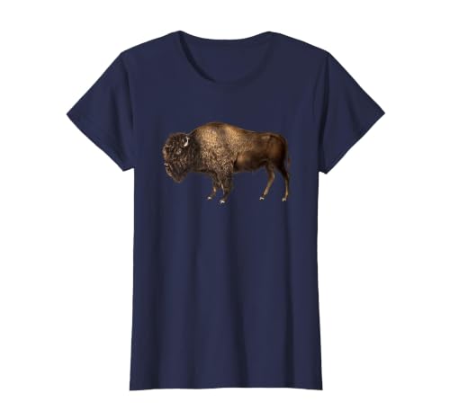 Altes Büffel-Design Buffalo Vintage Retro American Bison T-Shirt - size chart