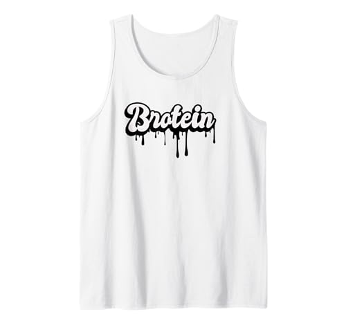 Queer & Gay Body Builder Daddy Bear Muscle Jock Funny Gay Men's Muscle Gym Bro - Protein Shake Brotein Tank Top - size chart