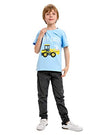 Easter Day Gift for Toddler Boy Baby Girl Tractor Loving Bunny T-Shirt — design detail