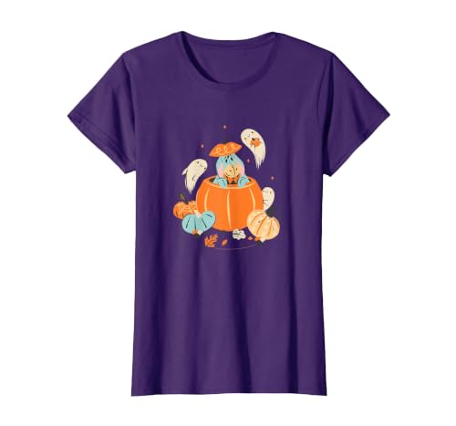 Disney Winnie The Pooh Halloween Cute Eeyore Pumpkin Patch T-Shirt - size chart
