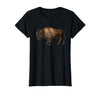 Altes Büffel-Design Buffalo Vintage Retro American Bison T-Shirt - size chart