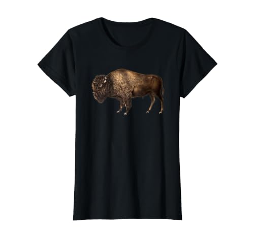 Altes Büffel-Design Buffalo Vintage Retro American Bison T-Shirt - size chart