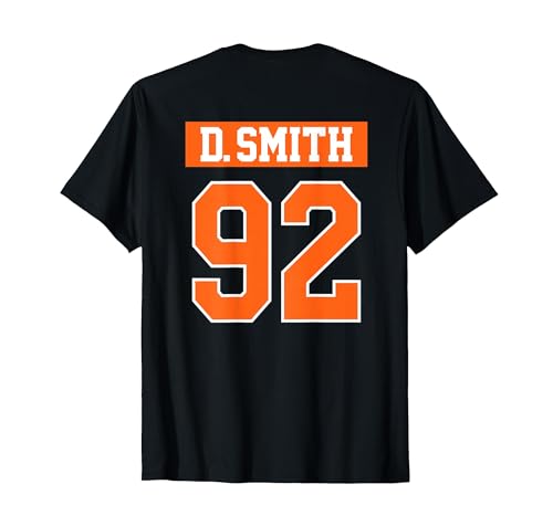 National Lacrosse League NLL Buffalo Bandits Dhane Smith T-Shirt - size chart
