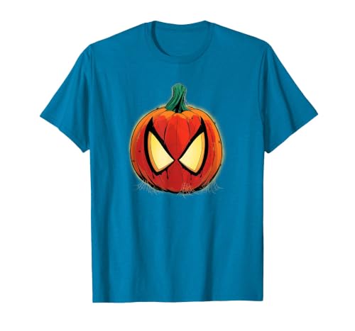 Marvel Spider-Man Halloween Spooky Pumpkin Jack-o'-Lantern T-Shirt - size chart