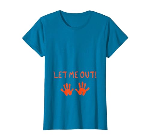 Halloween Pregnancy Costume Funny Tees Let Me Out Halloween Pregnancy Costume Baby Funny T-Shirt T-Shirt - size chart