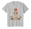 Funny Skeleton DJ Halloween Men Outfit Skeleton DJ Halloween Costume Turntable Music Funny Men Boys T-Shirt - size chart