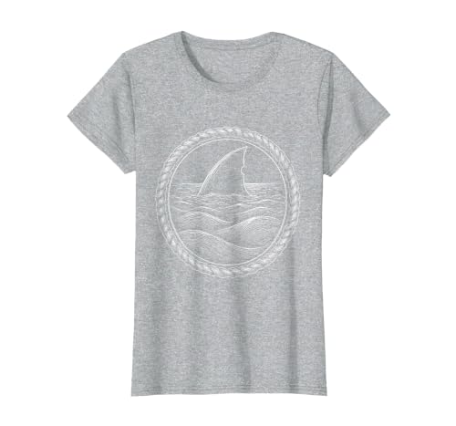 Mademark Shark Tail Diving Into Ocean Depths Graphic T-Shirt - size chart