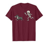Pitbull Halloween Costume Funny Pitbull Skeleton Hand Halloween T-Shirt - size chart