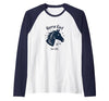 Mademark Horse Girl For Life Equestrian Passion Horseshoe Luck Raglan Baseball Tee - size chart