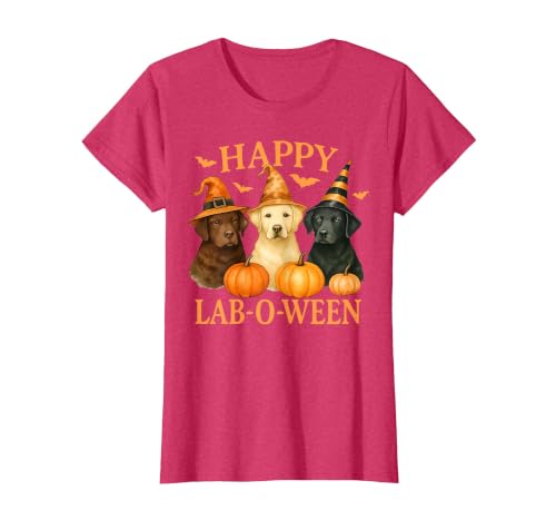 Art-Wear Happy Lab-O-Ween Labrador Halloween Dog Lover Design T-Shirt - size chart
