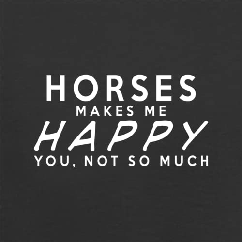 Dressdown Horses Makes Me Happy - Mens Premium Cotton T-Shirt - size chart