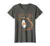 Halloween Ghost Swing Reading Vintage Ghost Swing Reading Book Swinging Halloween Costume T-Shirt - size chart