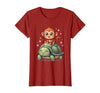 Mademark Small Monkey Riding Giant Tortoise Funny Animal Art T-Shirt - Women - size chart
