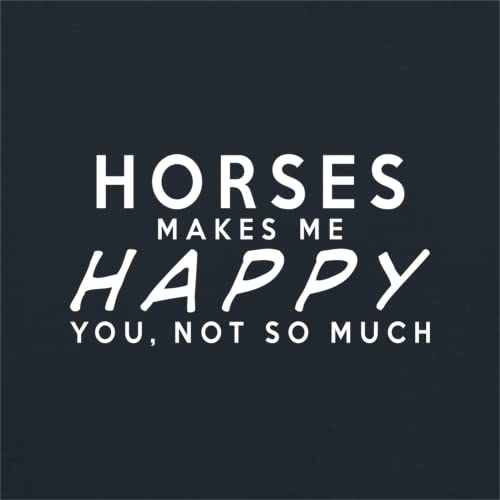 Dressdown Horses Makes Me Happy - Mens Premium Cotton T-Shirt - size chart