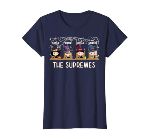 RBG Supremes Court cute gift THE SUPREMES Halloween Cute Woman Supreme Court Justices RBG T-Shirt - size chart