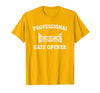 cow apparel Professional gate Opener, Cow Gate Opener T-Shirt - size chart