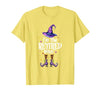 Funny Quote Horror Costume Party Family Friends I'm The Retired Witch Spooky Scary Halloween Retiree Women T-Shirt - size