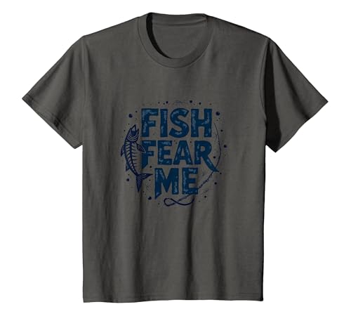 Mademark Fish Fear Me Funny Fishing for Men Angler Humor Quote T-Shirt - size chart