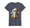 Block Building Halloween Ghost Brick or Treat Boys Halloween Master Builder Ghost Kids Building Blocks Bricks T-Shirt - size