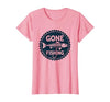 Mademark Gone Fishing Vintage Distressed Fish Skeleton Hook T-Shirt, Women, Pink, Large - size chart